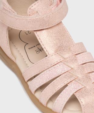 Sandales à scratch en matière pailletée bébé fille - Lovely Wings vue6 - LOVELY WINGS - GEMO