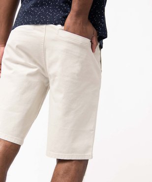 Bermuda homme coupe chino à taille élastiquée vue2 - GEMO 4G HOMME - GEMO