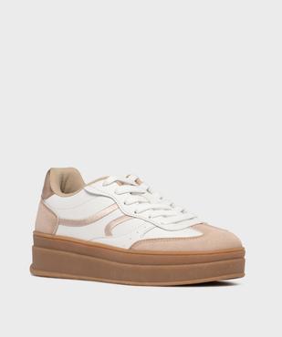 Baskets à plateforme avec touches métallisées femme - Camps United vue2 - CAMPS - GEMO