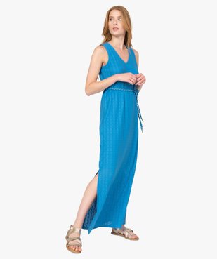 Robe femme longue sans manches avec ceinture tressée vue1 - GEMO(FEMME PAP) - GEMO
