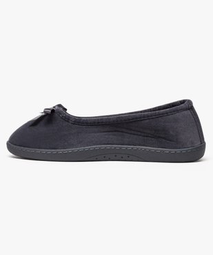 Chaussons ballerines en velours à semelle ergonmique vue3 - ISOTONER - GEMO