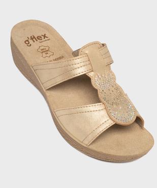 Mules confort à talon compensé et semelle intérieure cuir femme - G'Flex vue5 - G'FLEX - GEMO