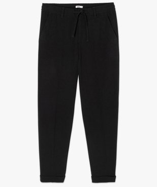 Pantalon homme en toile stretch avec taille élastiquée vue4 - GEMO (HOMME) - GEMO