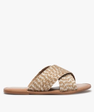 Sandales femme à larges brides croisées vue1 - GEMO (CASUAL) - GEMO