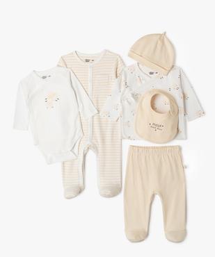 Ensemble naissance 6 pièces bébé vue1 - GEMO 4G BEBE - GEMO