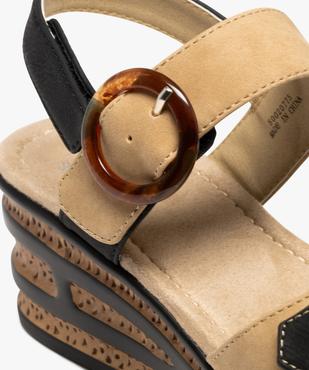 Sandales compensées à brides scratch femme - Valentina Baldano vue7 - EMILIA ROSA - GEMO