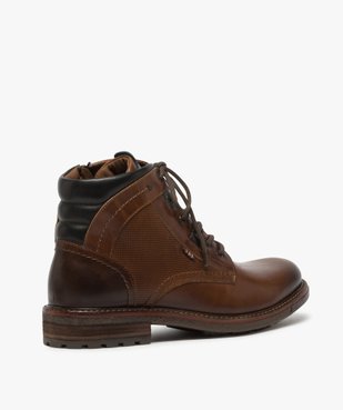 Boots homme zippés à lacets dessus cuir et col rembourré vue4 - Nikesneakers (CASUAL) - Nikesneakers