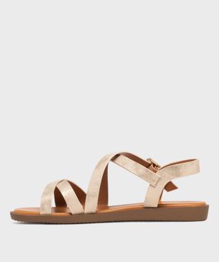 Sandales plates à brides scintillantes femme - Valentina Baldano vue3 - VALENTINA BALDA - GEMO