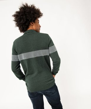 Pull fine maille à col polo homme vue3 - GEMO (HOMME) - GEMO