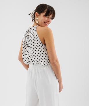 Blouse sans manches en viscose à pois femme vue1 - GEMO 4G FEMME - GEMO