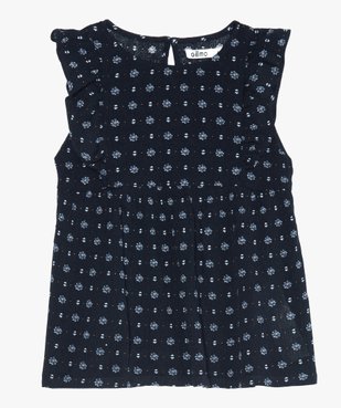 Blouse fille à motifs fleuris et volants sur les épaules vue1 - Nikesneakers (ENFANT) - Nikesneakers