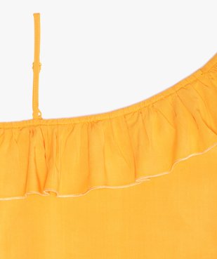 Tee-shirt fille avec décolleté asymétrique vue2 - GEMO (JUNIOR) - GEMO