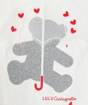Tee-shirt bébé fille avec motifs pailleté – Lulu Castagnette vue2 - LULUCASTAGNETTE - GEMO