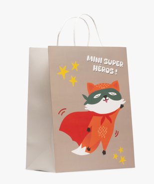 Pochette cadeau réutilisable à motifs super héros enfant vue1 - GEMO (ACCESS) - GEMO