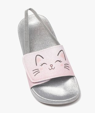 Mules de piscine fille à scratch avec élastique cheville vue5 - GEMO (PLAGE) - GEMO