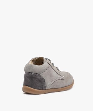 Chaussures de marche bébé en cuir bicolores vue4 - GEMO(BEBE DEBT) - GEMO