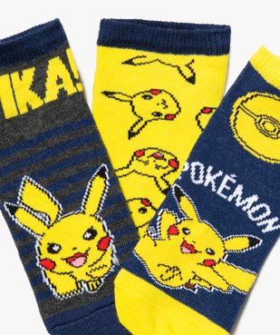 Chaussettes garçon ultracourtes imprimées - Pokémon (lot de 3) vue2 - POKEMON - GEMO