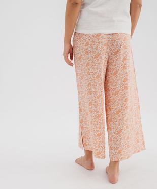 Pantalon de pyjama fluide imprimé femme vue3 - GEMO 4G FEMME - GEMO