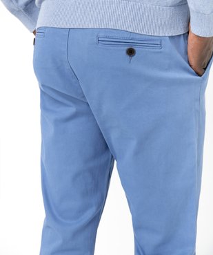 Pantalon chino homme en coton stretch vue2 - GEMO (HOMME) - GEMO