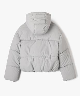 Parka courte à capuche finition mate fille vue4 - GEMO 4G FILLE - GEMO