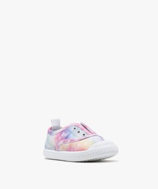 Baskets basses en toile die-and-dye bébé fille vue2 - G'CLUB - GEMO