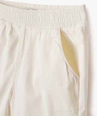 Short ample avec taille élastique en coton stretch fille vue2 - GEMO (ENFANT) - GEMO