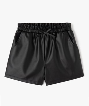 Short en matière synthétique cuir imitation fille vue2 - GEMO (ENFANT) - GEMO