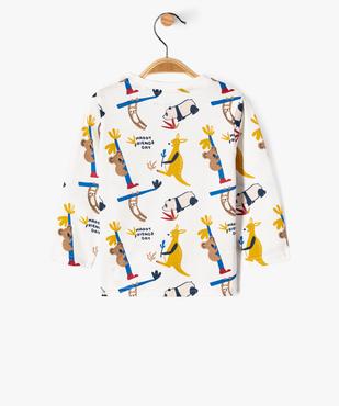 Tee-shirt manches longues avec motif animaux bébé garçon vue3 - GEMO(BEBE DEBT) - GEMO