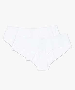 Shorties unis en microfibre femme (lot de 2) vue7 - GEMO 4G FEMME - GEMO