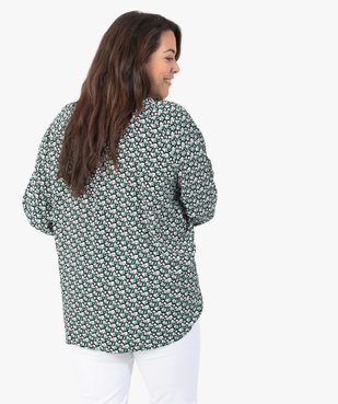 Blouse femme imprimée à manches 3/4 et col fantaisie vue3 - GEMO (G TAILLE) - GEMO