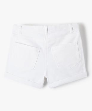 Short en denim avec revers cousus fille vue3 - GEMO (JUNIOR) - GEMO