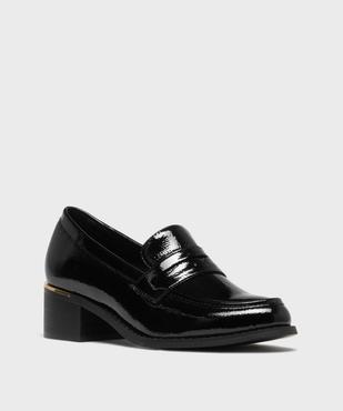 Mocassins vernis à talon bloc femme - Valentina Baldano vue3 - VALENTINA BALDA - GEMO