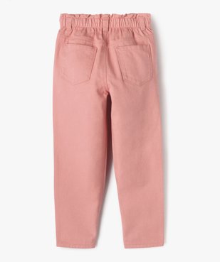 Pantalon denim coloré coupe slouchy à taille ajustable fille vue4 - GEMO (ENFANT) - GEMO