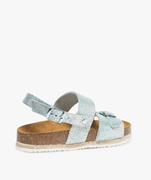 Sandales fille en cuir brillant fermeture à boucle vue2 - GEMO (ENFANT) - GEMO