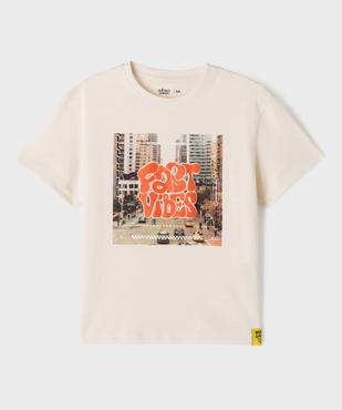 Tee-shirt manches courtes motif urbain garçon vue2 - GEMO 4G GARCON - GEMO