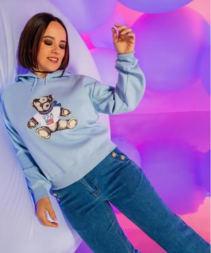 Sweat à capuche fille - LuluCastagnette X Alizée vue1 - LULU CASTAGNETTE G4G D - GEMO