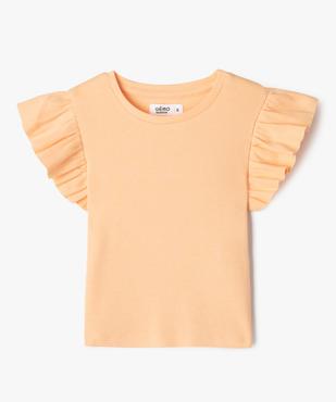 Tee-shirt manches courtes à volants fille vue1 - GEMO 4G FILLE - GEMO