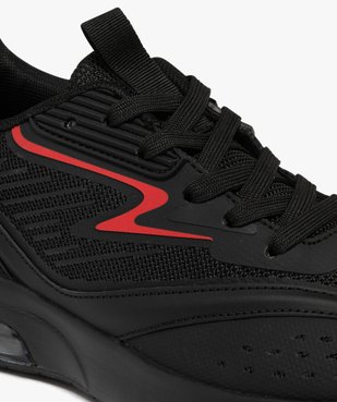Baskets homme running avec dessus en mesh et semelle à bulle d'air vue7 - 5 MILES - GEMO