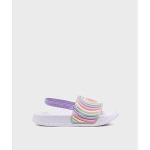 Mules de piscine avec bride cheville élastique et bandeau imprimé fille  vue1 - GEMO (PLAGE) - GEMO