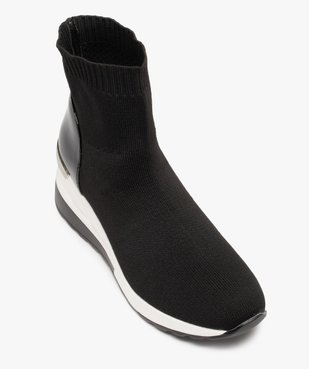 Basket chaussette femme montante en maille à talon compensé vue5 - SANS MARQUE - GEMO