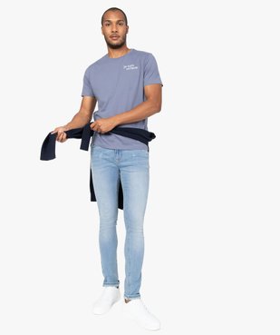 Tee-shirt homme à manches courtes à message brodé 100% coton biologique vue5 - GEMO (HOMME) - GEMO