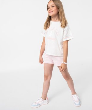 Short fille en maille avec taille élastiquée vue5 - GEMO (ENFANT) - GEMO