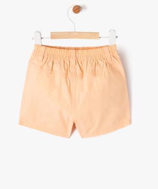 Short en toile de coton avec ceinture élastique bébé garçon vue4 - GEMO 4G BEBE - GEMO