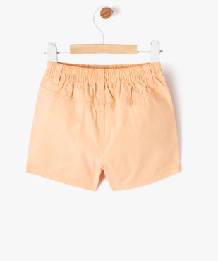 Short en toile de coton avec ceinture élastique bébé garçon vue4 - GEMO 4G BEBE - GEMO