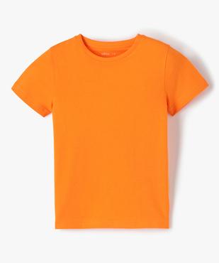 Tee-shirt à manches courtes en coton uni garçon vue1 - GEMO (ENFANT) - GEMO