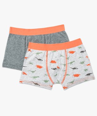Lot de 2 boxers motif dinosaure avec ceinture contrastante vue1 - GEMO (ENFANT) - GEMO