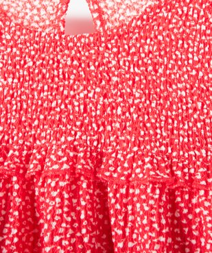 Robe fille ample à manches longues et volant vue2 - GEMO (ENFANT) - GEMO
