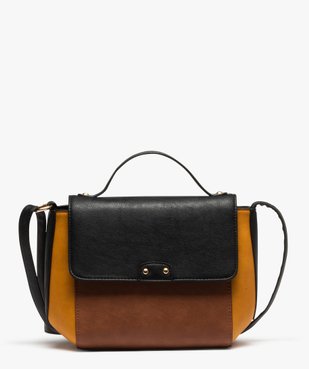Sac à main femme tricolore à rabat et bandoulière vue1 - GEMO (ACCESS) - GEMO