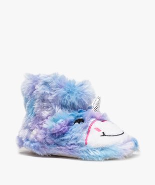 Chaussons fille en forme de boots peluche licorne vue2 - Nikesneakers (ENFANT) - Nikesneakers
