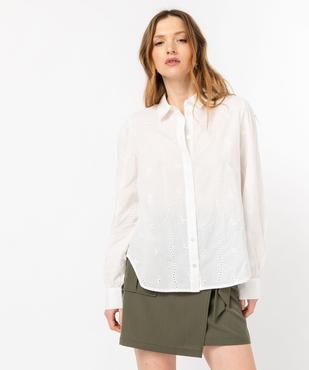 Chemise manches longues en broderie anglaise femme vue2 - GEMO(FEMME PAP) - GEMO